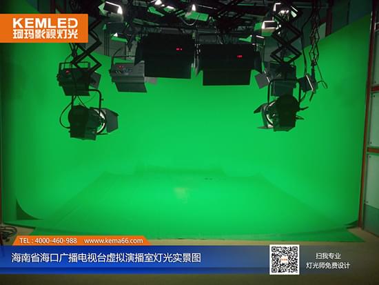 ?？趶V播電視臺虛擬演播室燈光實景圖